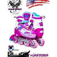 Роликовые коньки раздвижные Scale Sports LF 967 34-37 розовый