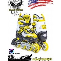 Роликовые коньки раздвижные Scale Sports LF 967 34-37 желтый