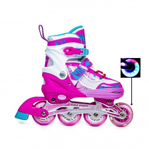 Роликовые коньки раздвижные Scale Sports LF 967 38-41 розовый
