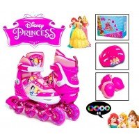 Роликовые коньки раздвижные SkateX Disney 34-37 Princess с комплектом защиты