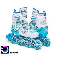 Роликовые коньки раздвижные SkateX Happy Rider 34-37 turquoise