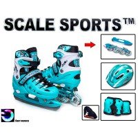 Роликовые коньки Scale Sports Blades с комплектом защиты и лезвий 34-37 мятный