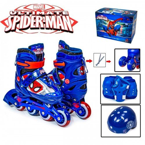 Роликовые коньки Scale Sports Cartoons Spider Man с комплектом защиты 31-34