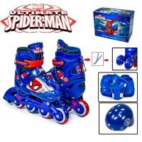 Роликовые коньки Scale Sports Cartoons Spider Man с комплектом защиты 35-38