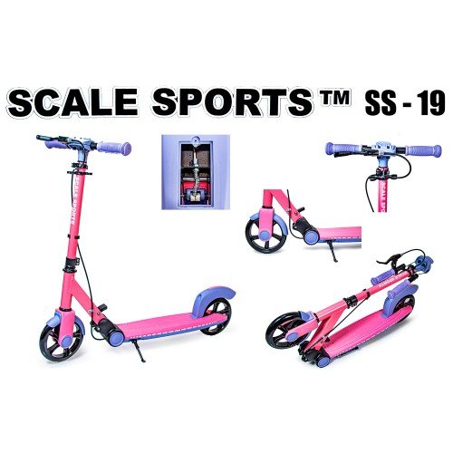 Самокат двухколесный Scale Sports Scooter SS-19 розовый